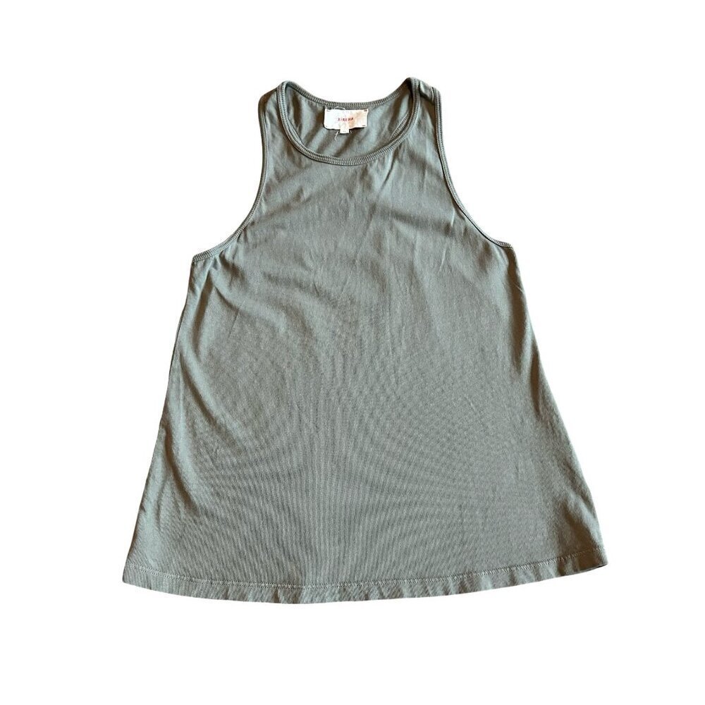 Xirena Sage Green Cotton Tank Top Racerback Casual Quiet Luxury Cotton Size XS